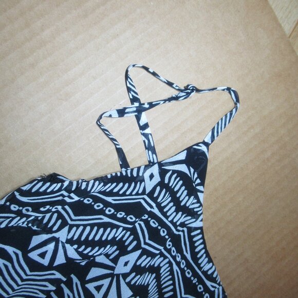 🖤 Rare XXI Black & White Tribal Print Maxi Dress | Size Small - Picture 6 of 9